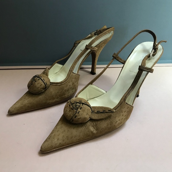 Prada Suede Sling Back Heel - Picture 1 of 7